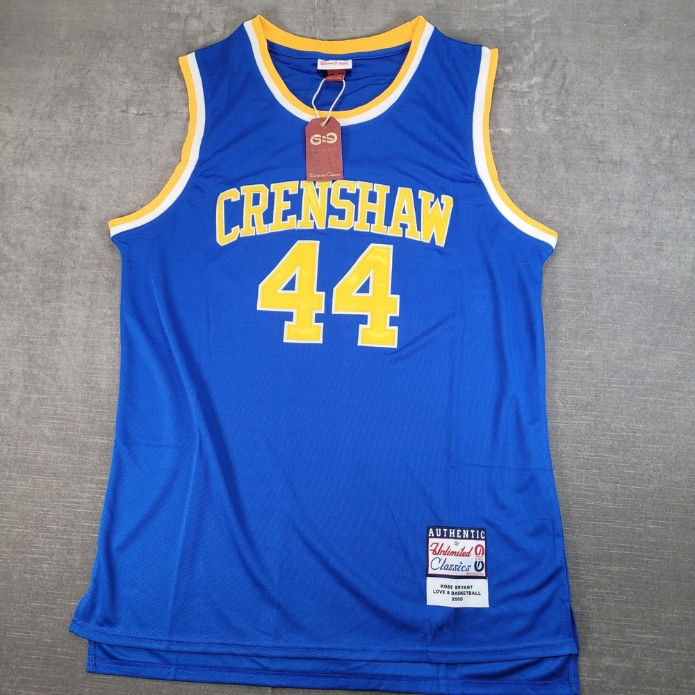 Kobe Bryant‎ #44 Crenshaw Basketball Jersey Mens XL Blue Unlimited Classics